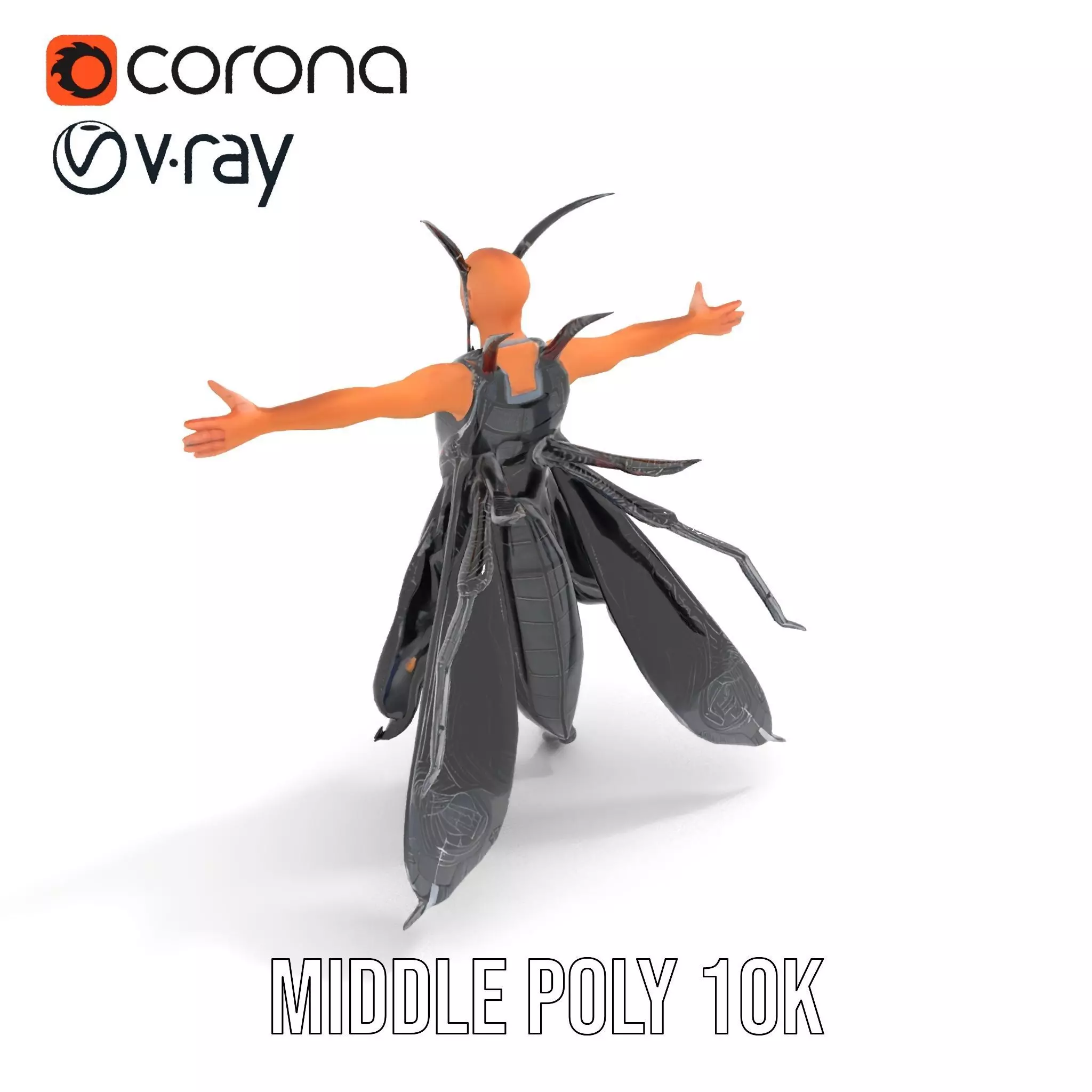 Insect Armor Warrior model pack Low-poly 3D model_18
