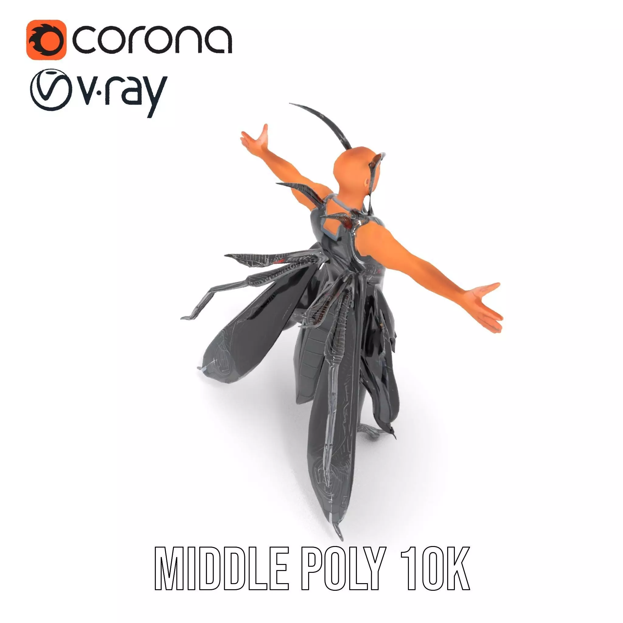 Insect Armor Warrior model pack Low-poly 3D model_21