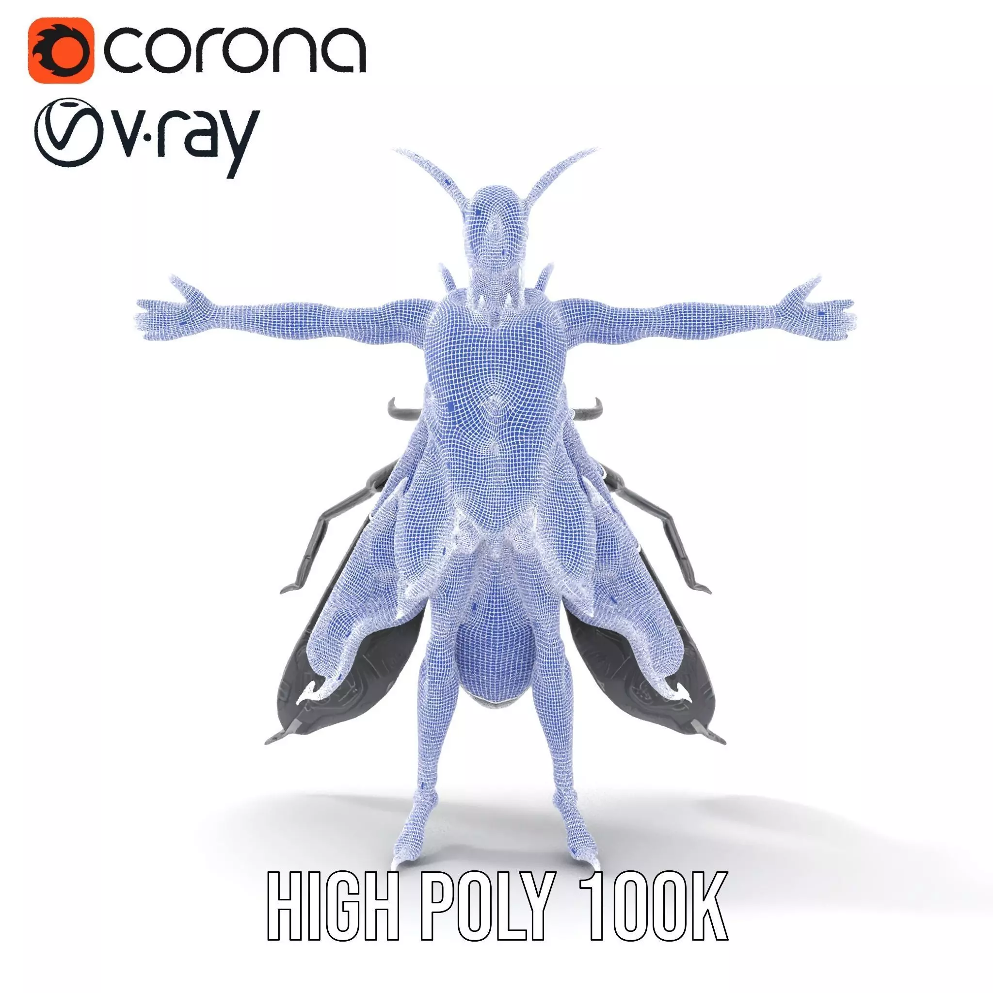 Insect Armor Warrior model pack Low-poly 3D model_29