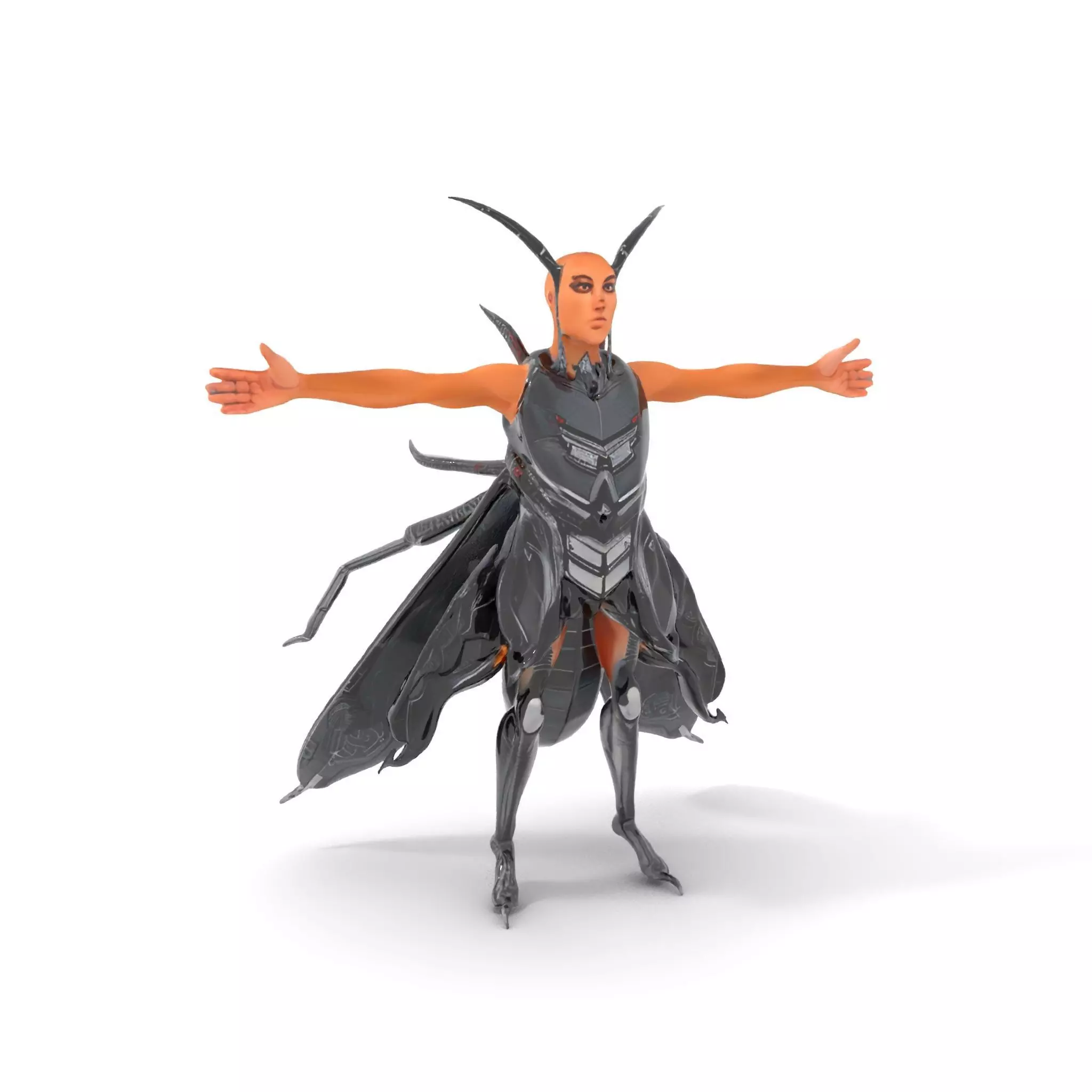 Insect Armor Warrior model pack Low-poly 3D model_0