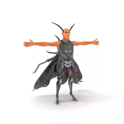 Insect Armor Warrior model pack Low-poly 3D model