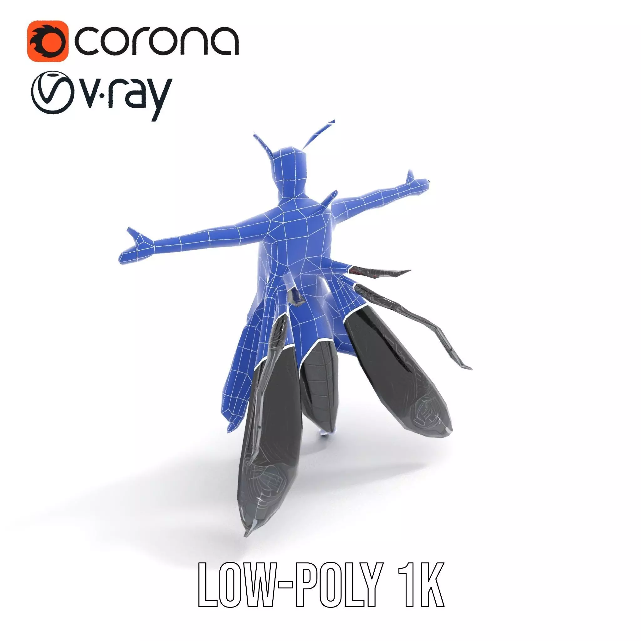 Insect Armor Warrior model pack Low-poly 3D model_12