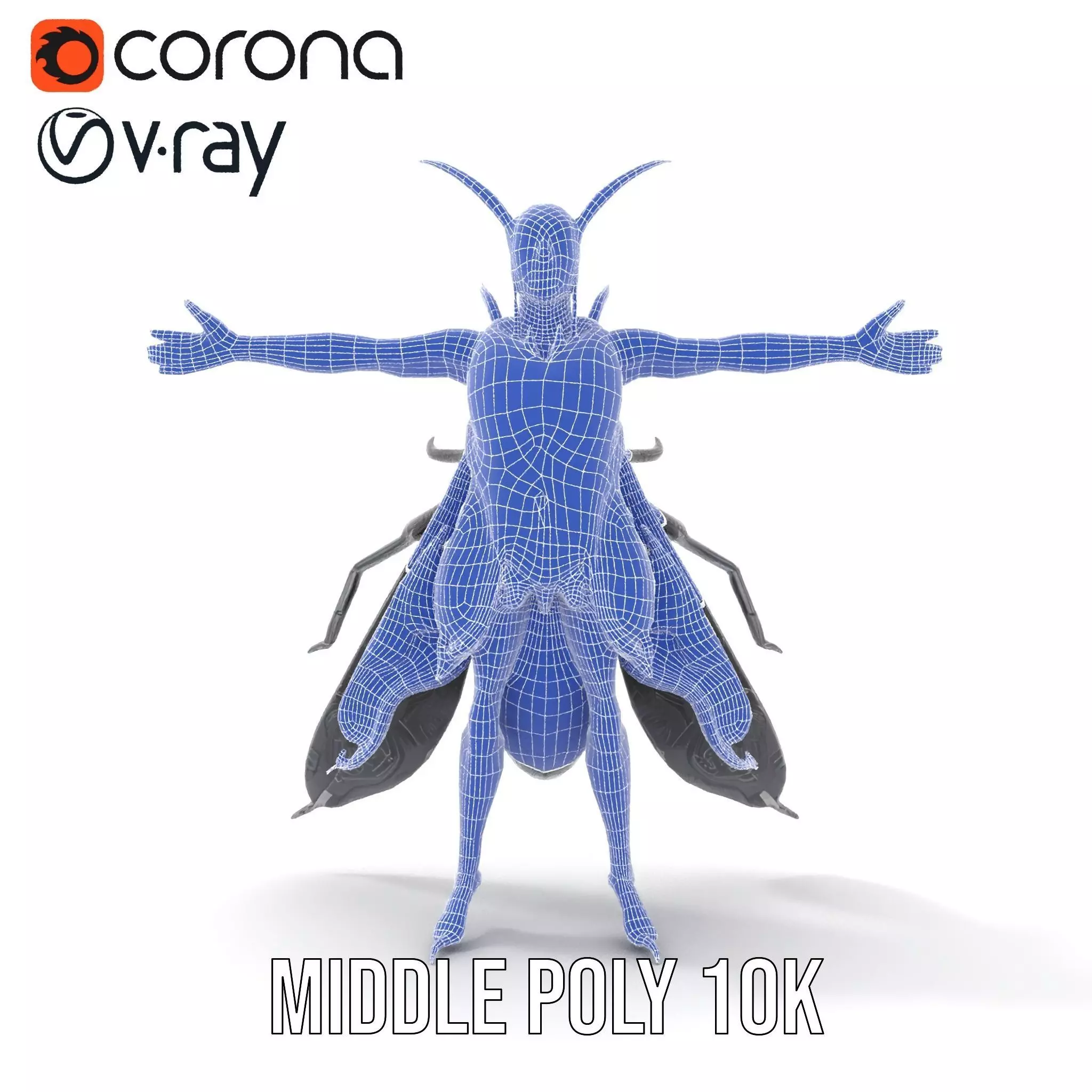 Insect Armor Warrior model pack Low-poly 3D model_27