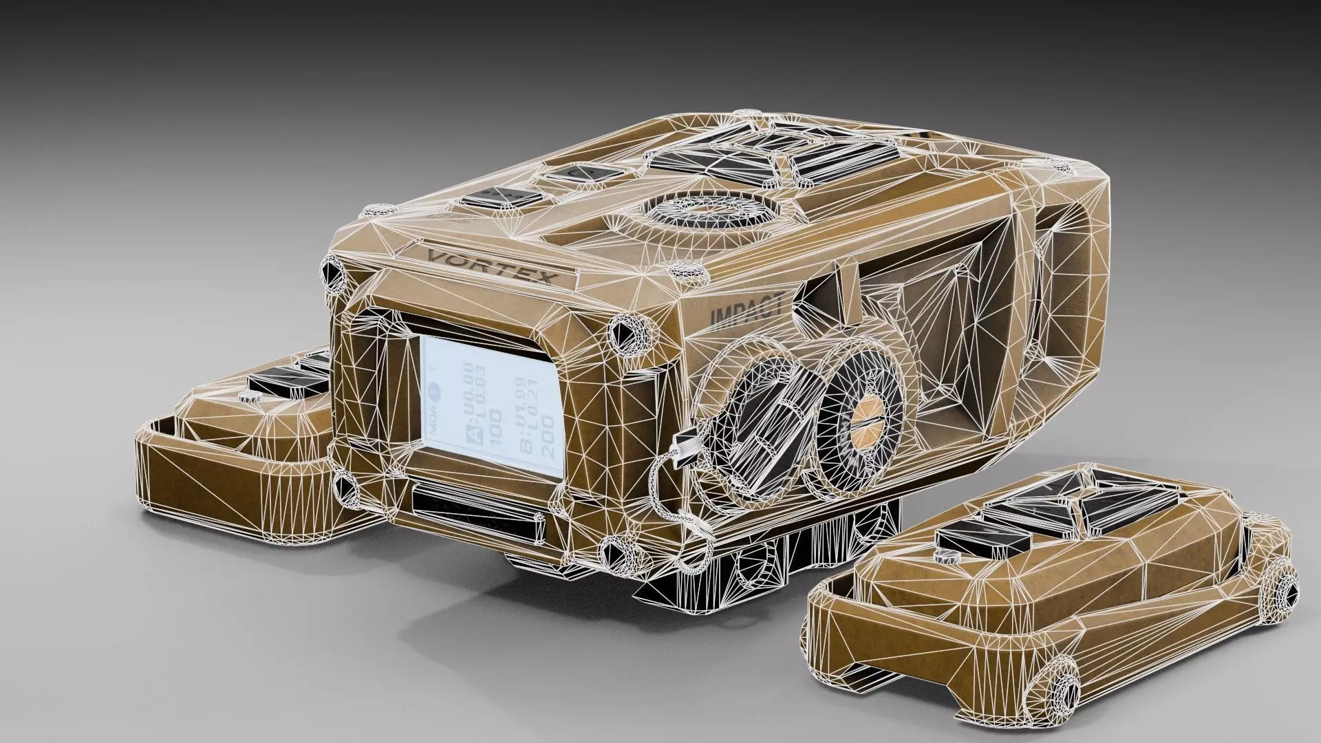 Rangefinder Vortex Impact 4000 Rail Low-poly 3D model_13