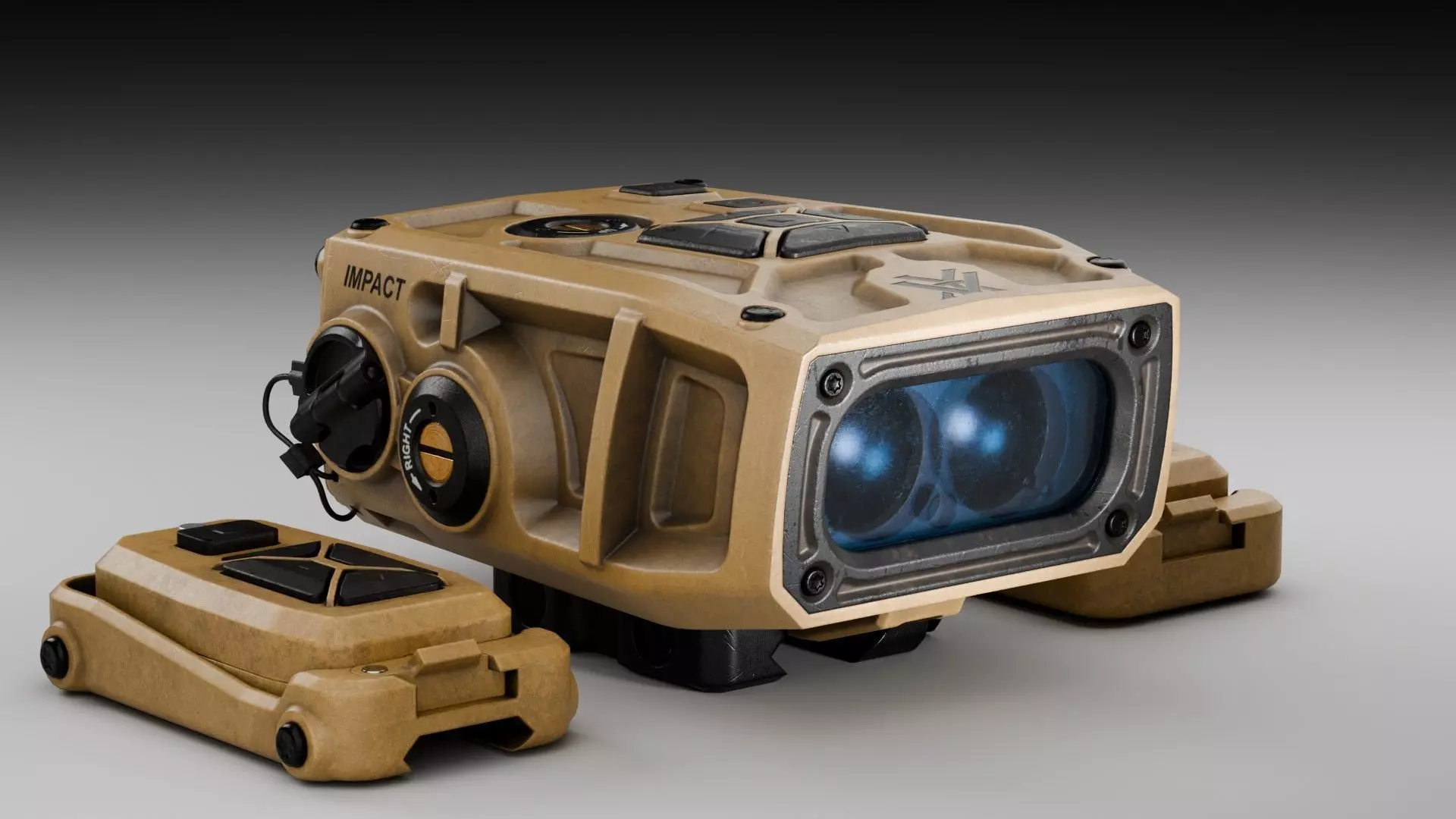 Rangefinder Vortex Impact 4000 Rail Low-poly 3D model_0