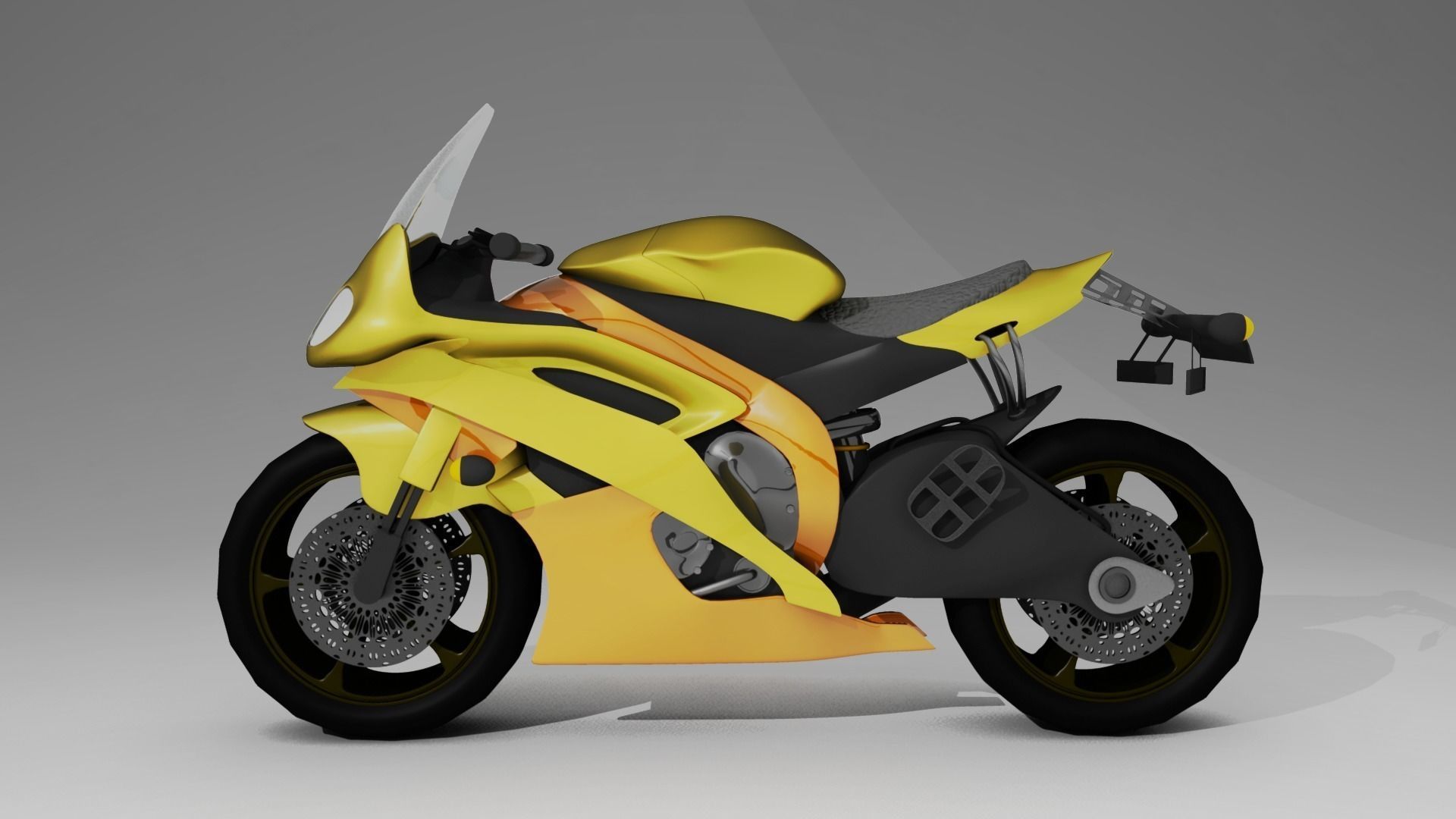 Motorbike motorcycle 3D model_0
