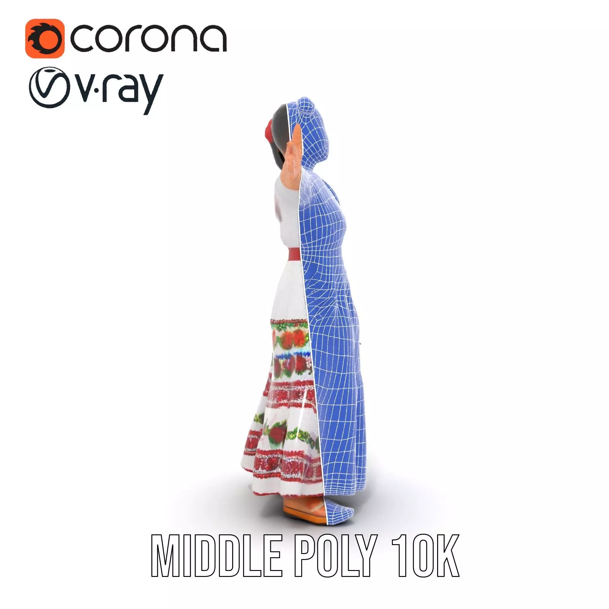 Colorful Festival Dress model pack Low-poly 3D model_27