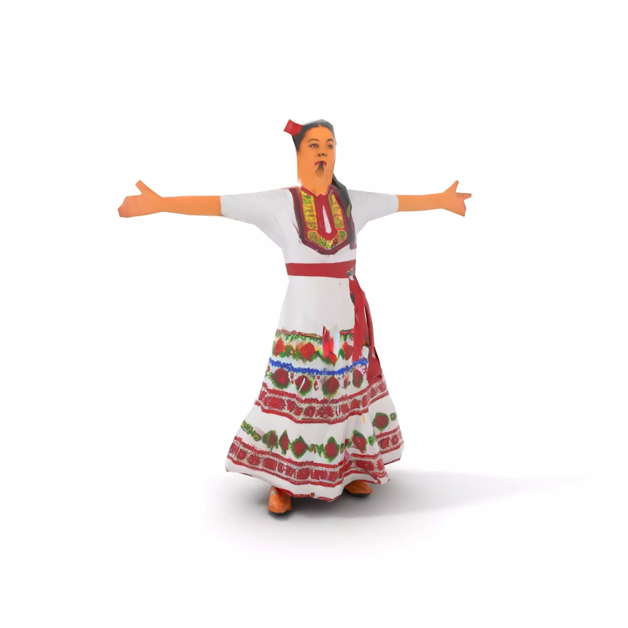 Colorful Festival Dress model pack Low-poly 3D model_8
