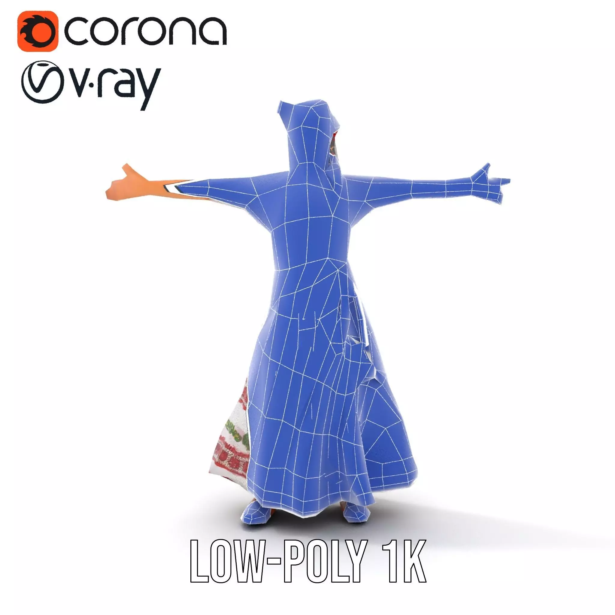 Colorful Festival Dress model pack Low-poly 3D model_30