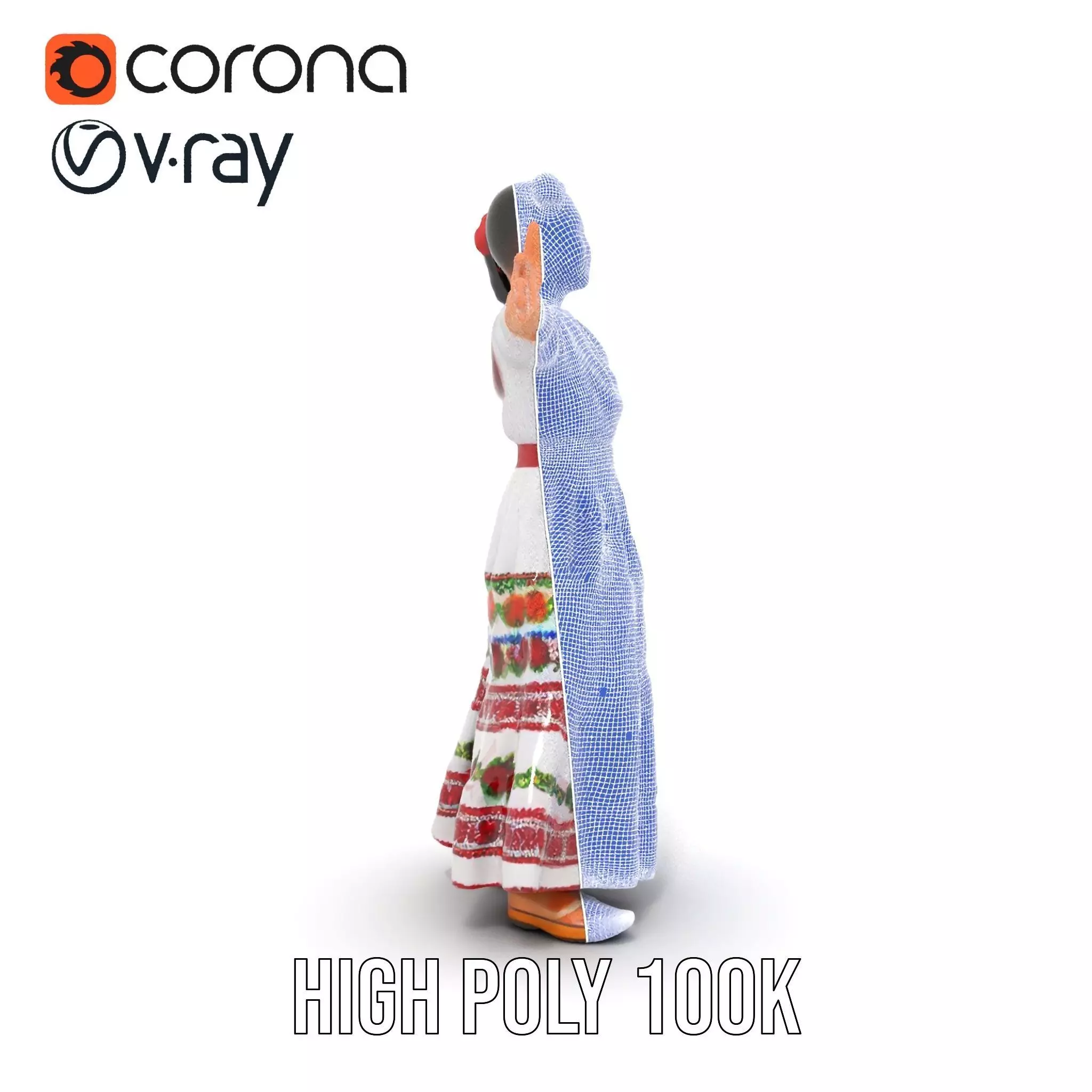 Colorful Festival Dress model pack Low-poly 3D model_26