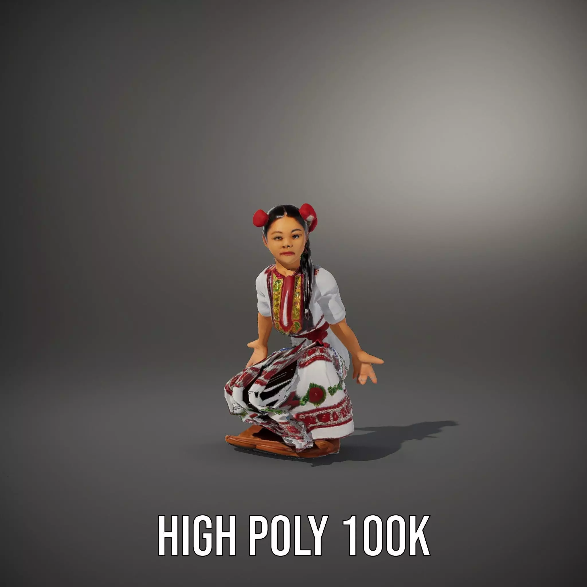 Colorful Festival Dress model pack Low-poly 3D model_14