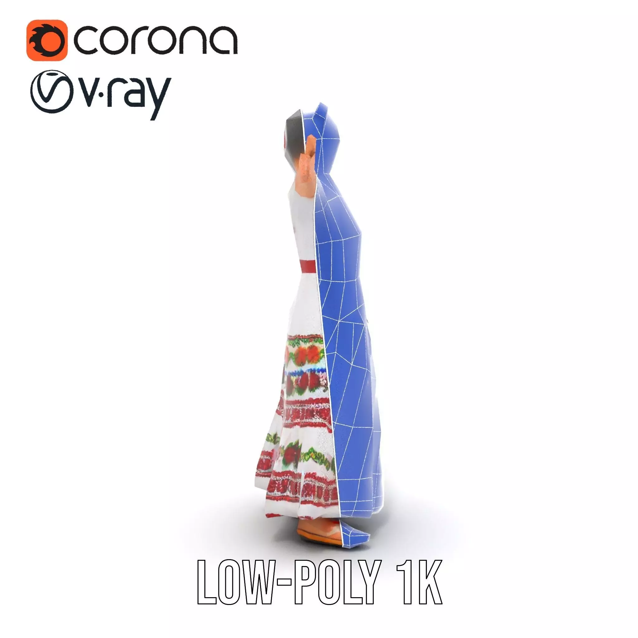 Colorful Festival Dress model pack Low-poly 3D model_19