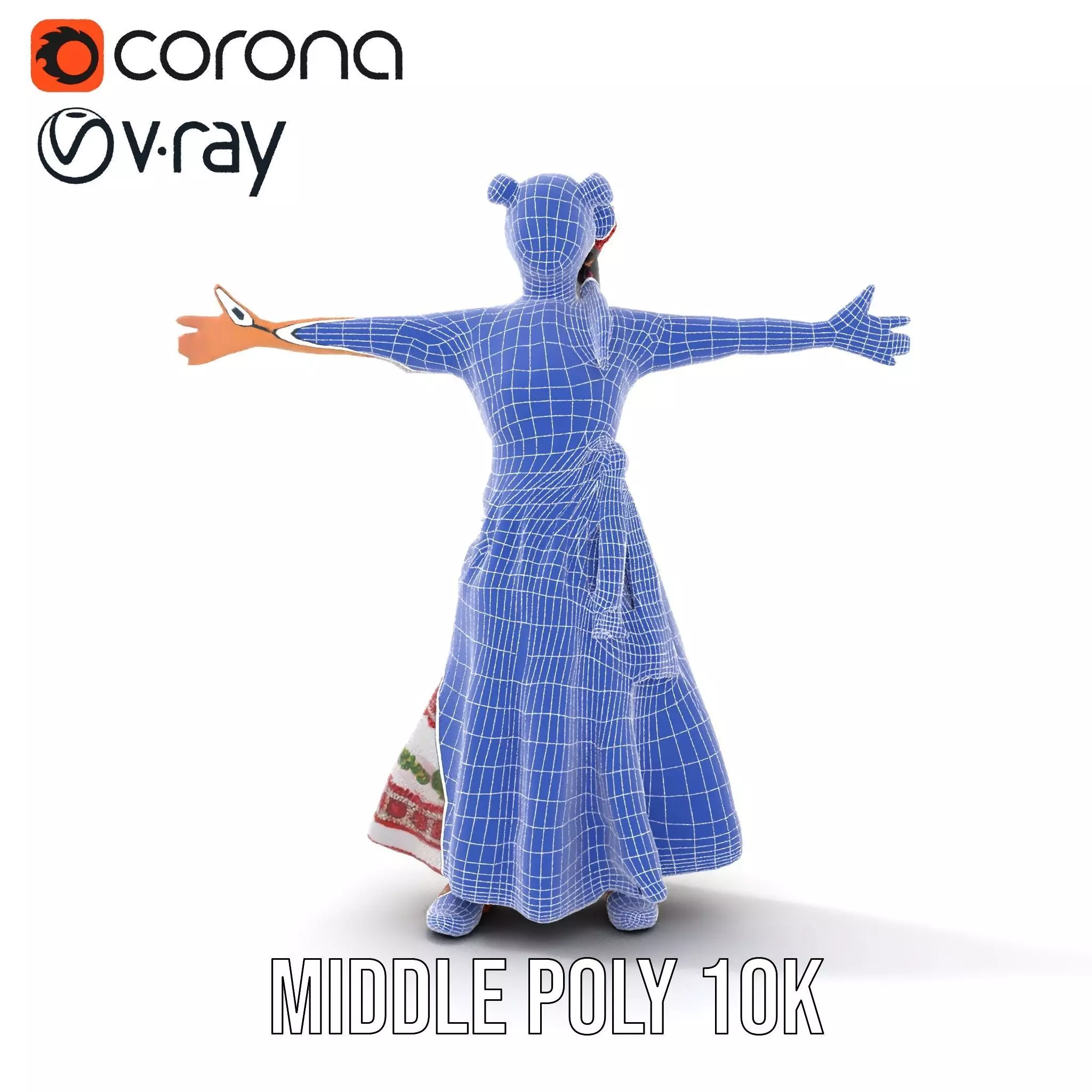 Colorful Festival Dress model pack Low-poly 3D model_21