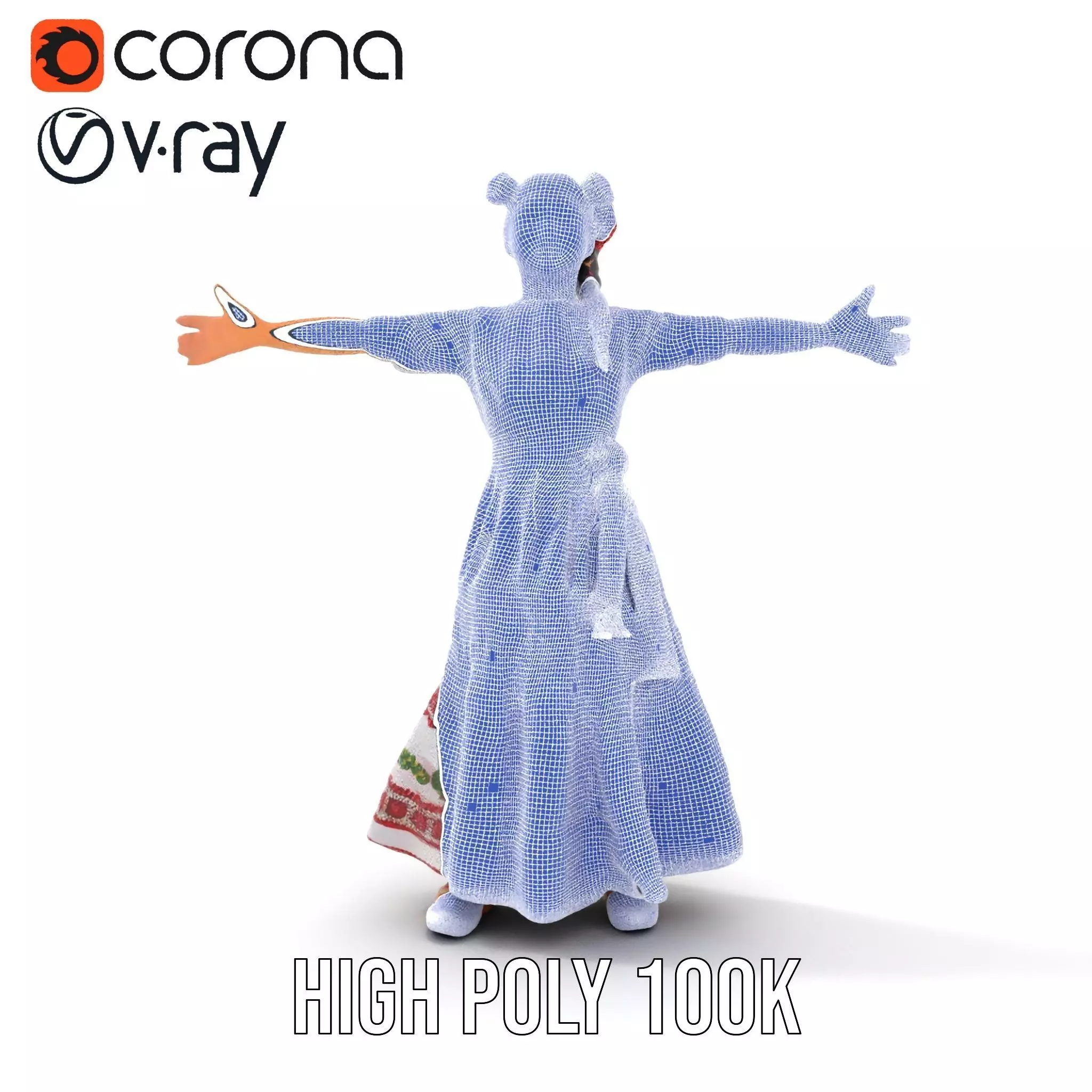 Colorful Festival Dress model pack Low-poly 3D model_33