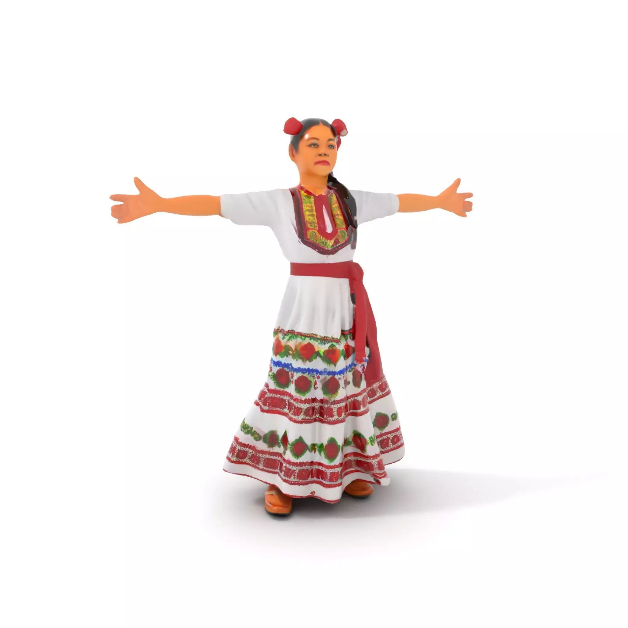 Colorful Festival Dress model pack Low-poly 3D model_0