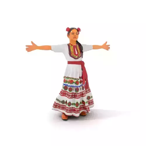 Colorful Festival Dress model pack Low-poly 3D model