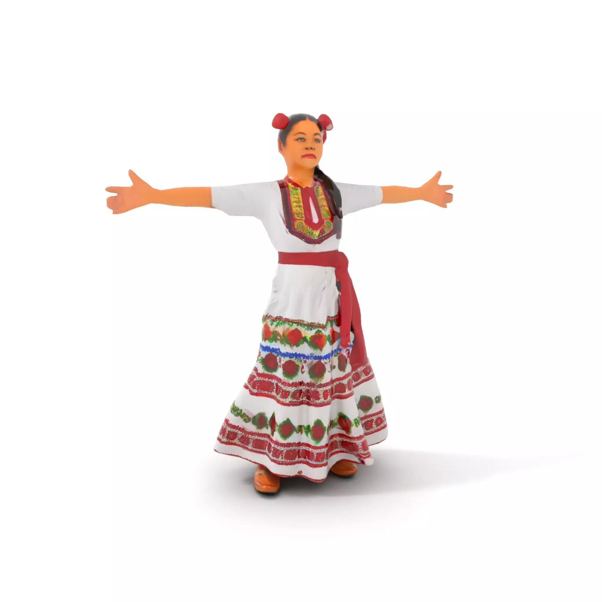 Colorful Festival Dress model pack Low-poly 3D model_6