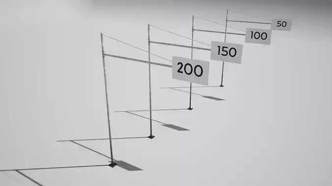 Racetrack Curve Distance Sign 