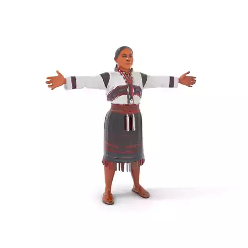 Traditional Outfit Model Pack Low-poly 3D model