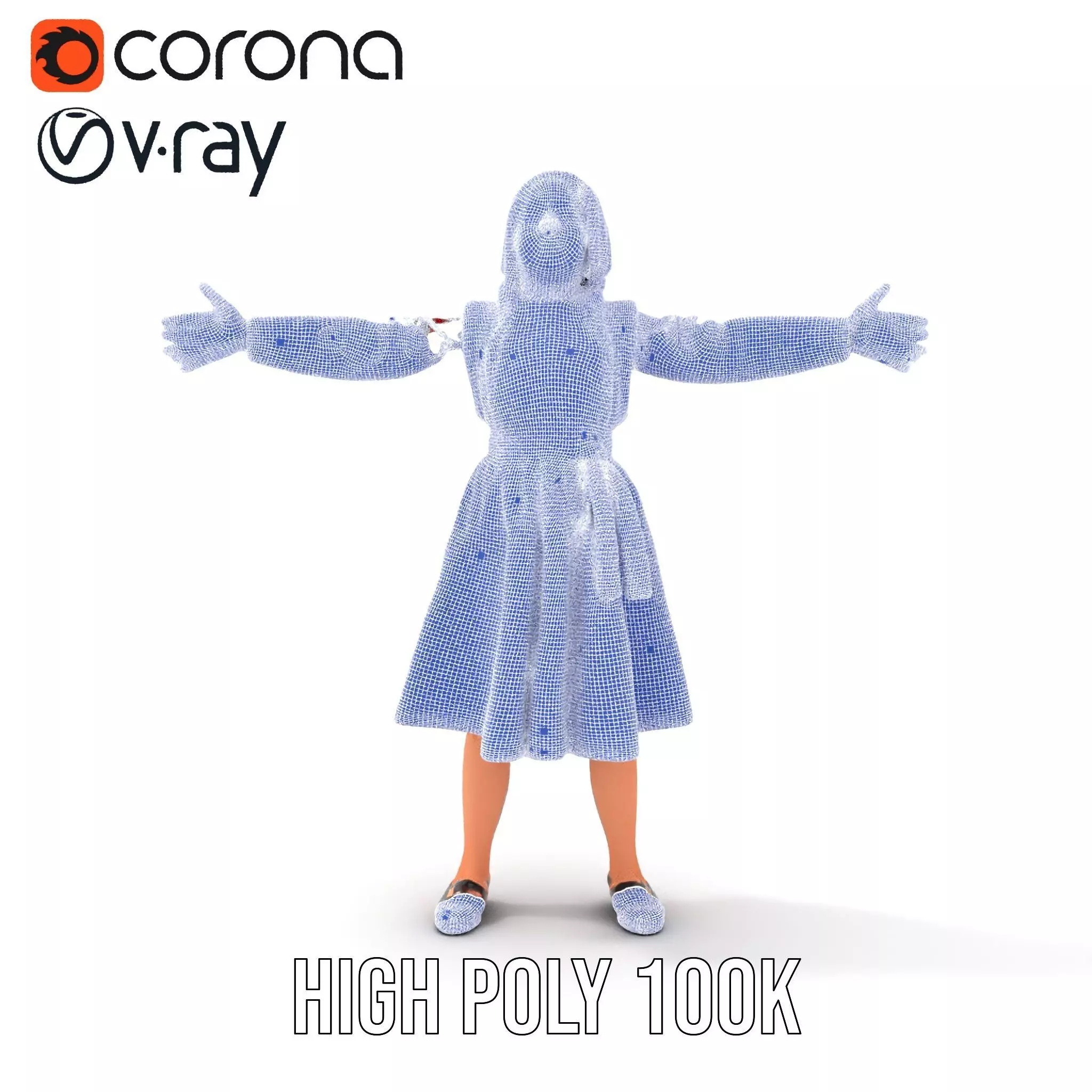 Traditional Folk Dress model pack Low-poly 3D model_34