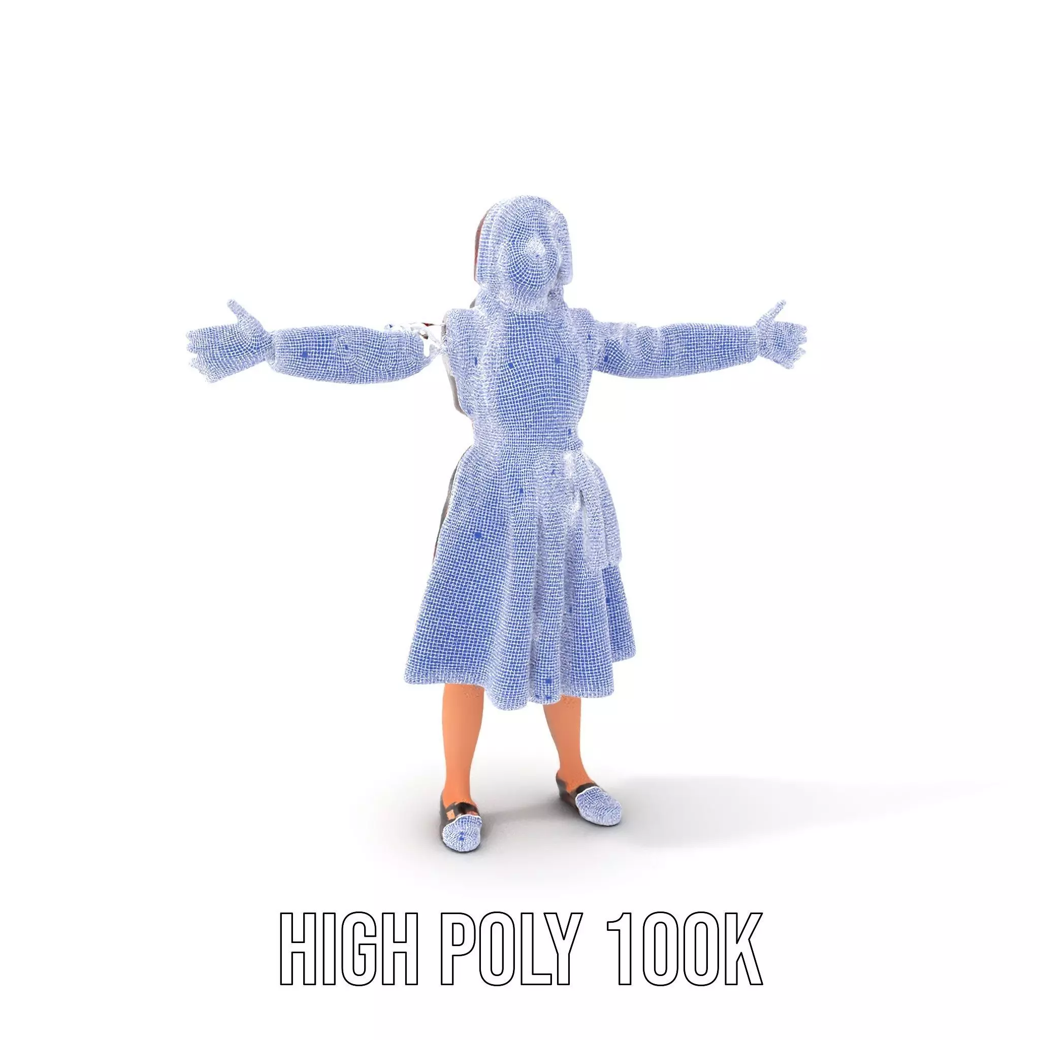 Traditional Folk Dress model pack Low-poly 3D model_4