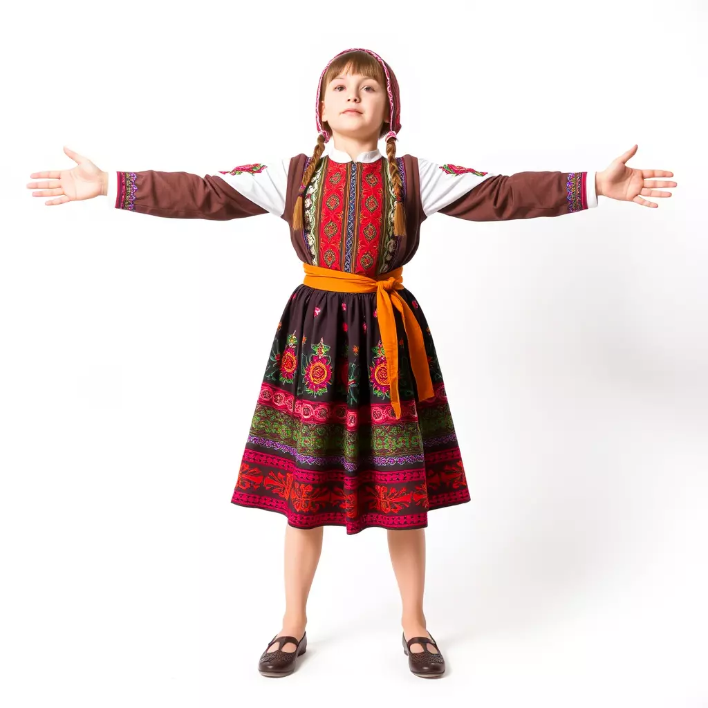 Traditional Folk Dress model pack Low-poly 3D model_2