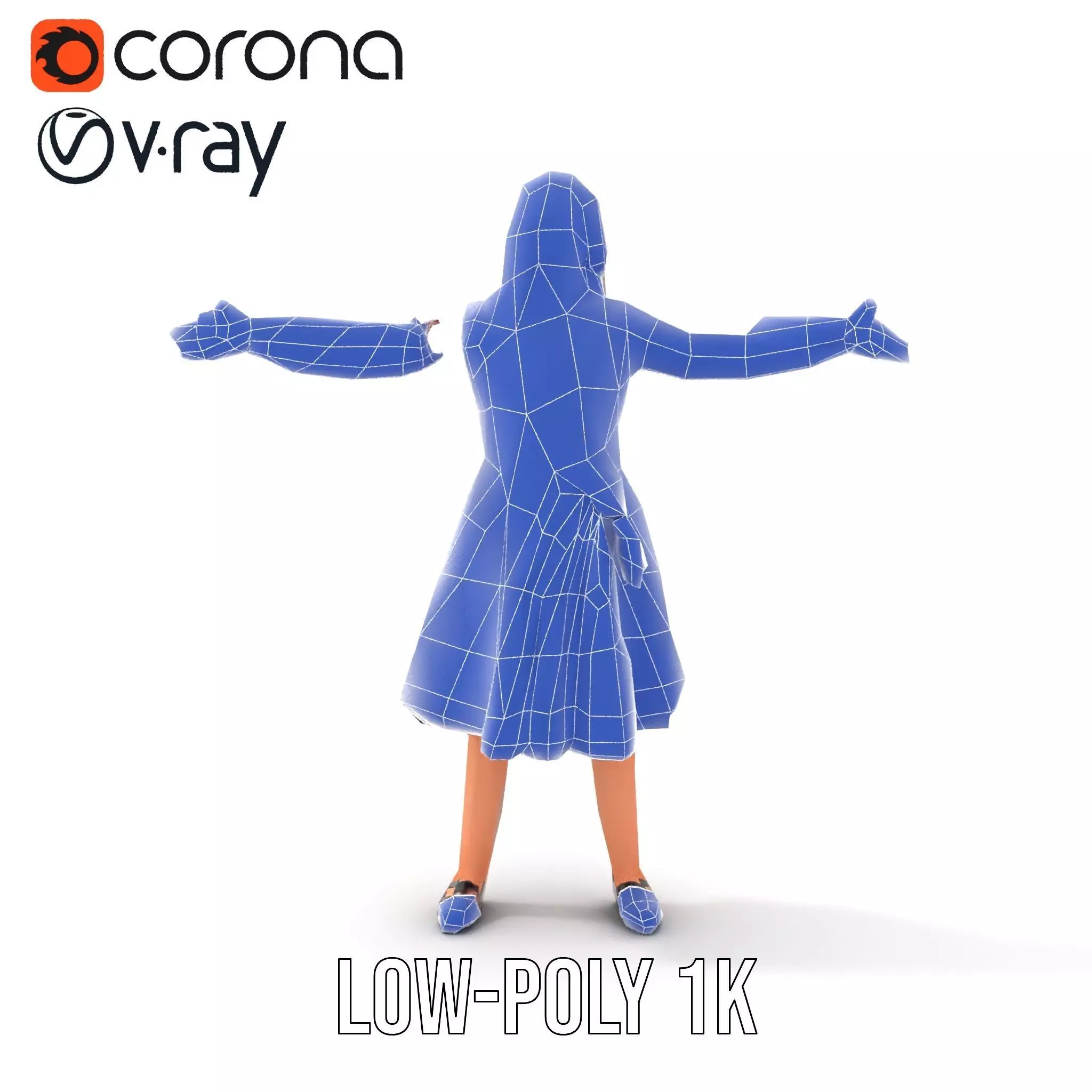 Traditional Folk Dress model pack Low-poly 3D model_30