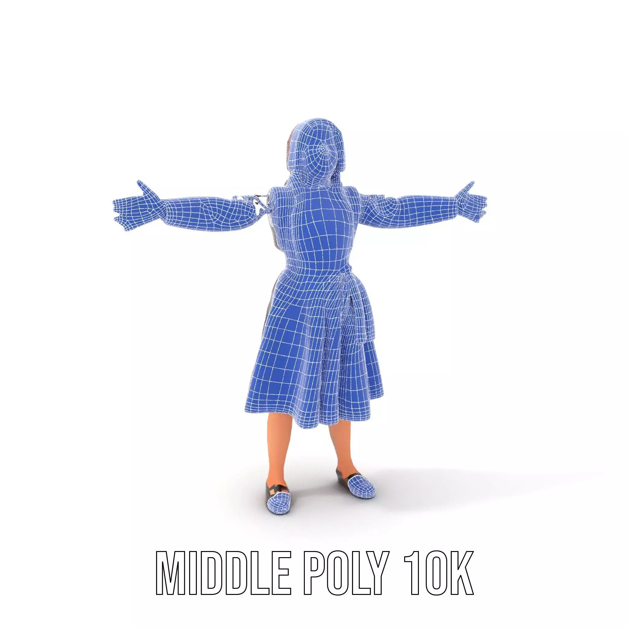 Traditional Folk Dress model pack Low-poly 3D model_24