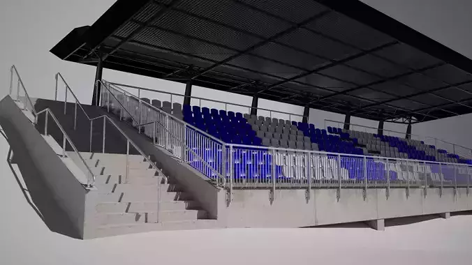 Racetrack Grandstand Tribune 2 Versions 