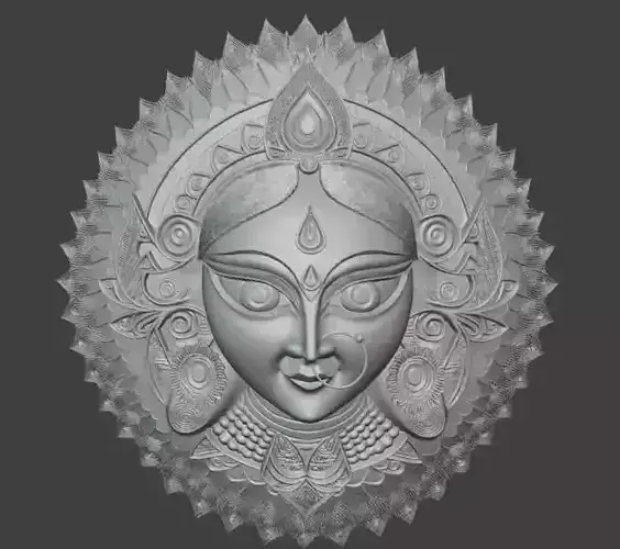 Goddess Durga Face Divine 3D Printable Sculpture