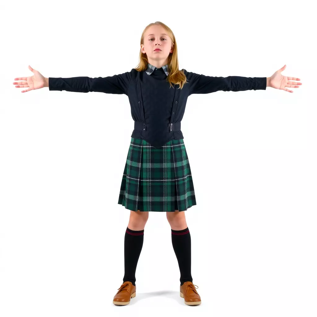 Classic Schoolgirl Uniform model pack Low-poly 3D model_2