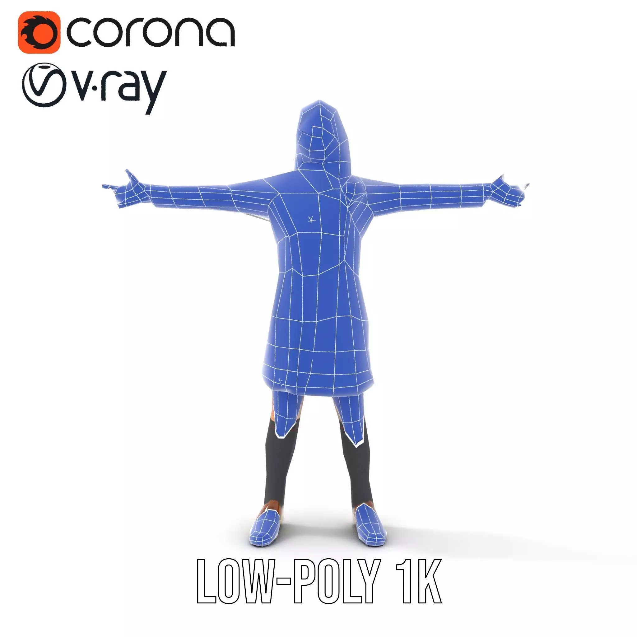 Classic Schoolgirl Uniform model pack Low-poly 3D model_31