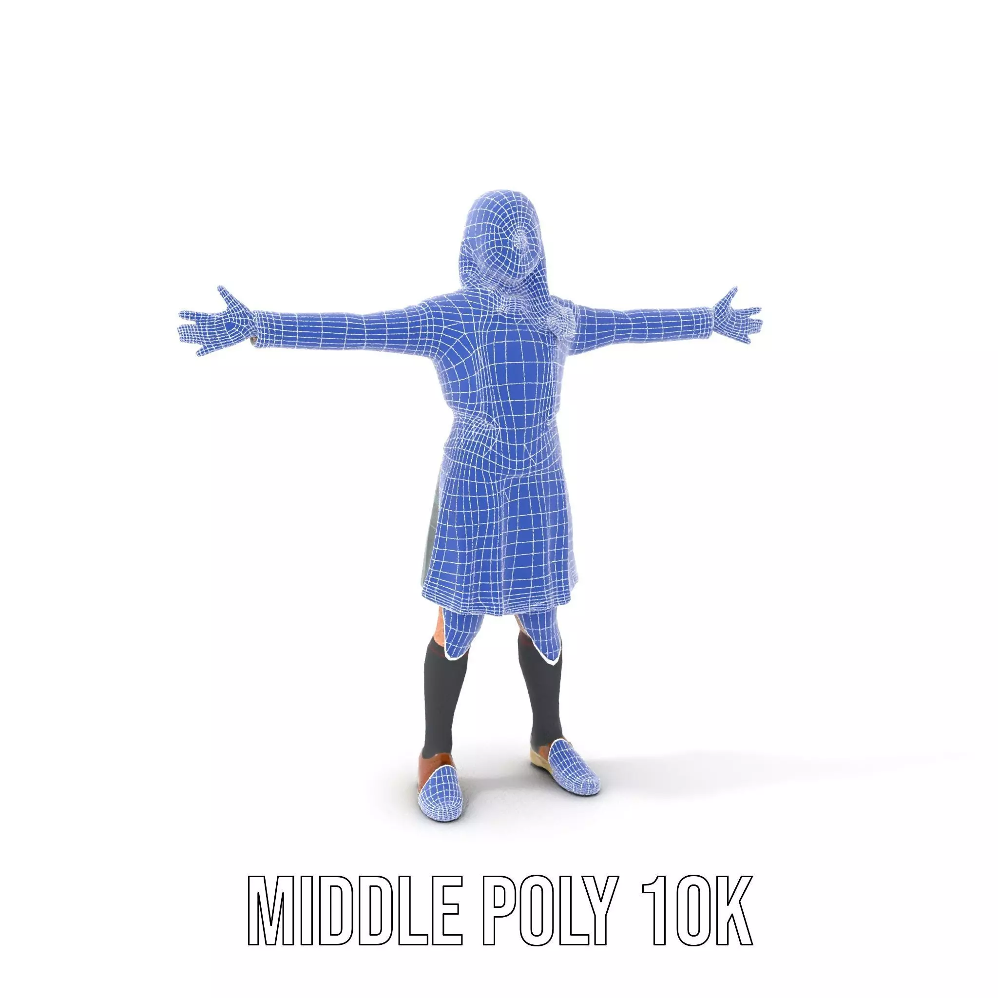 Classic Schoolgirl Uniform model pack Low-poly 3D model_24