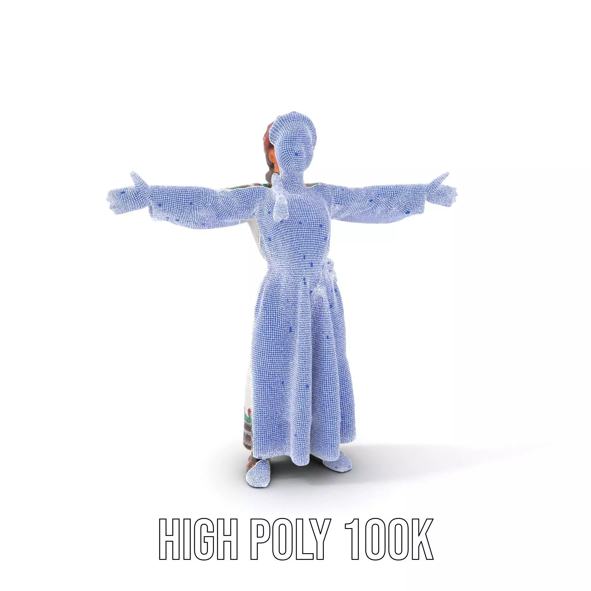 Traditional Embroidered Dress model pack Low-poly 3D model_4