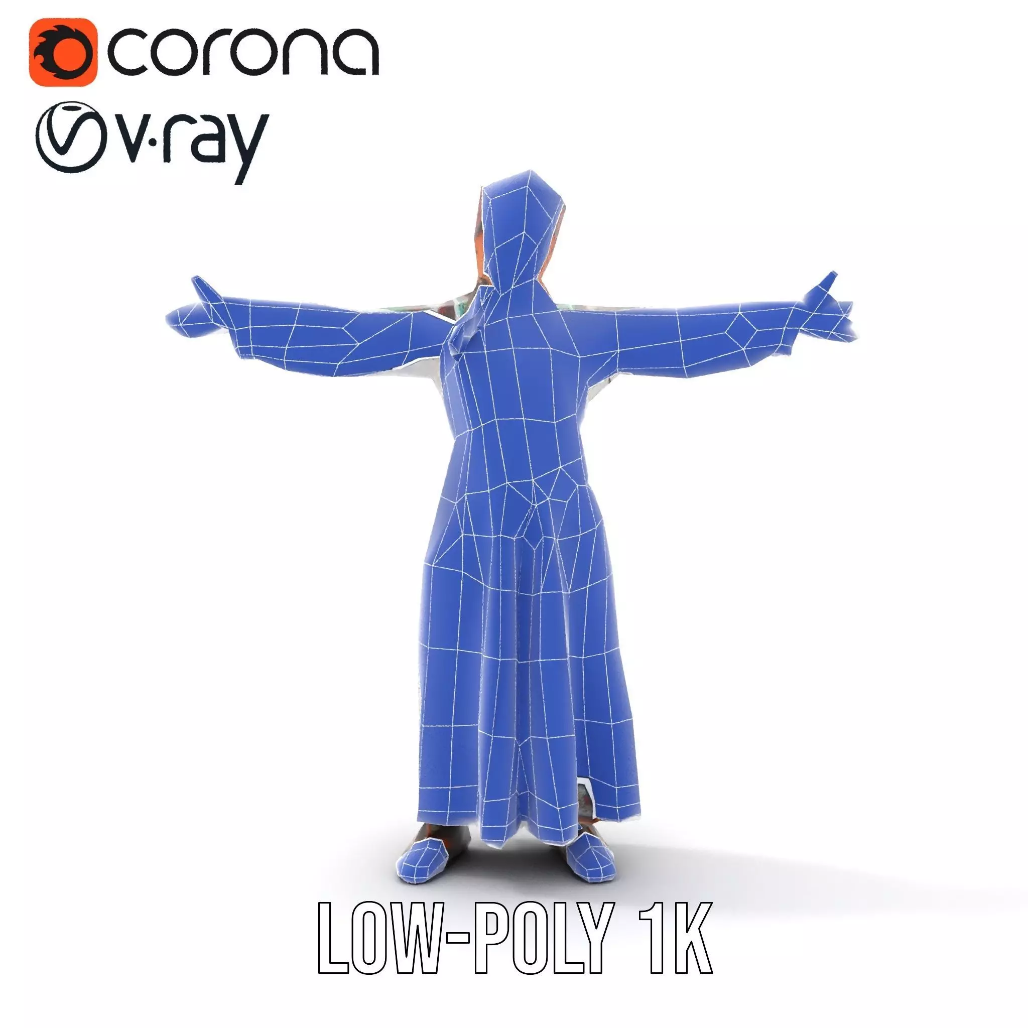 Traditional Embroidered Dress model pack Low-poly 3D model_19