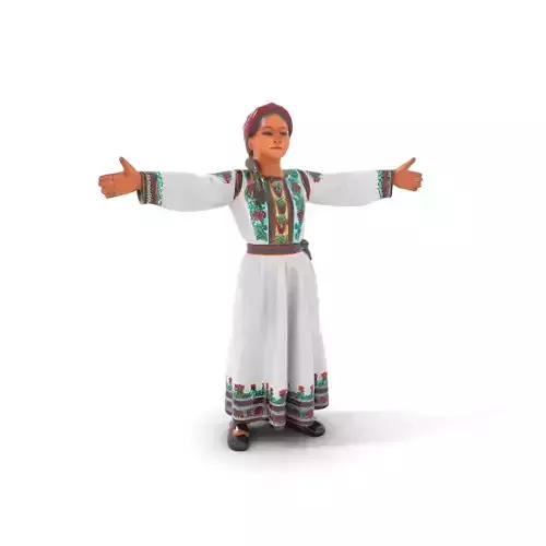 Traditional Embroidered Dress model pack Low-poly 3D model