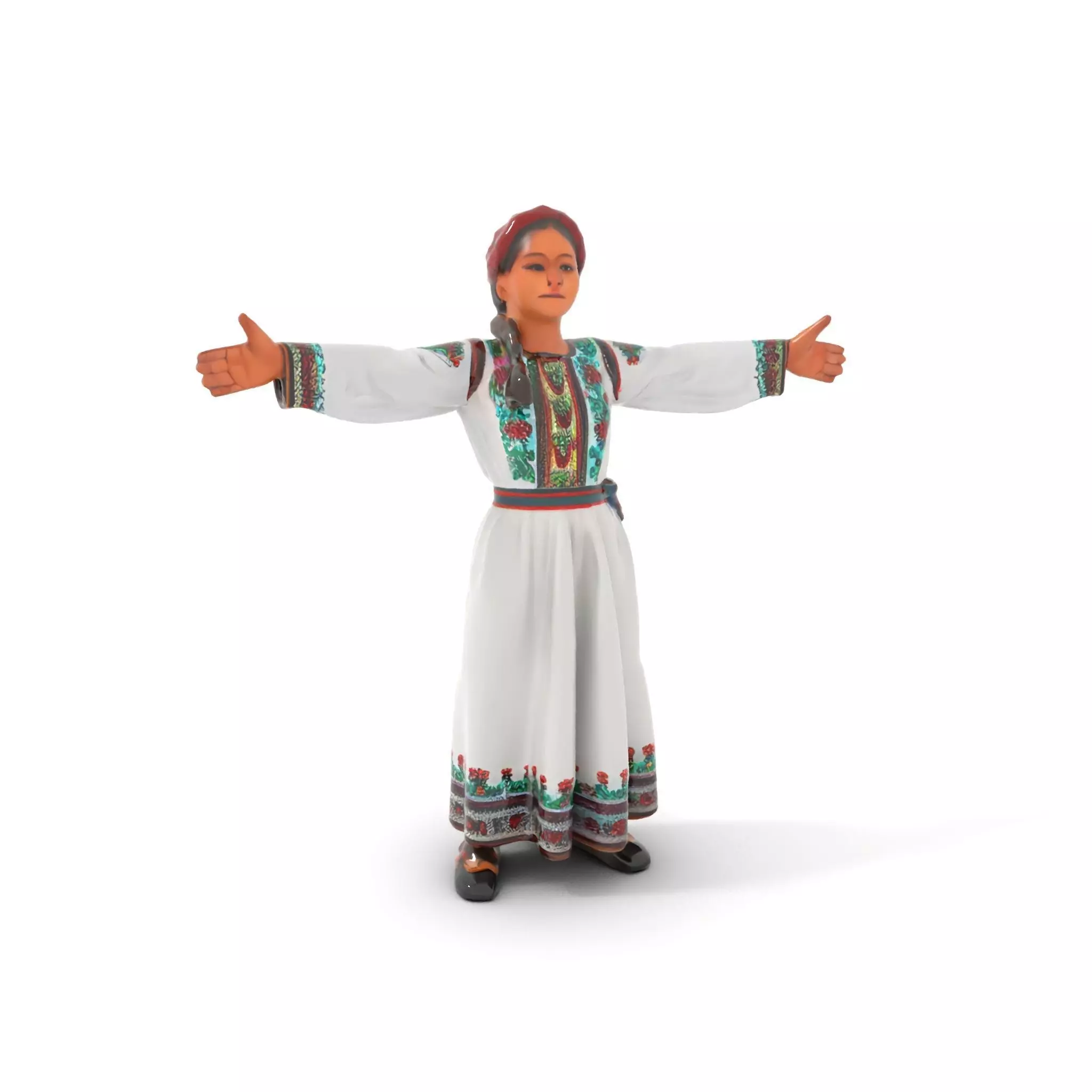 Traditional Embroidered Dress model pack Low-poly 3D model_0