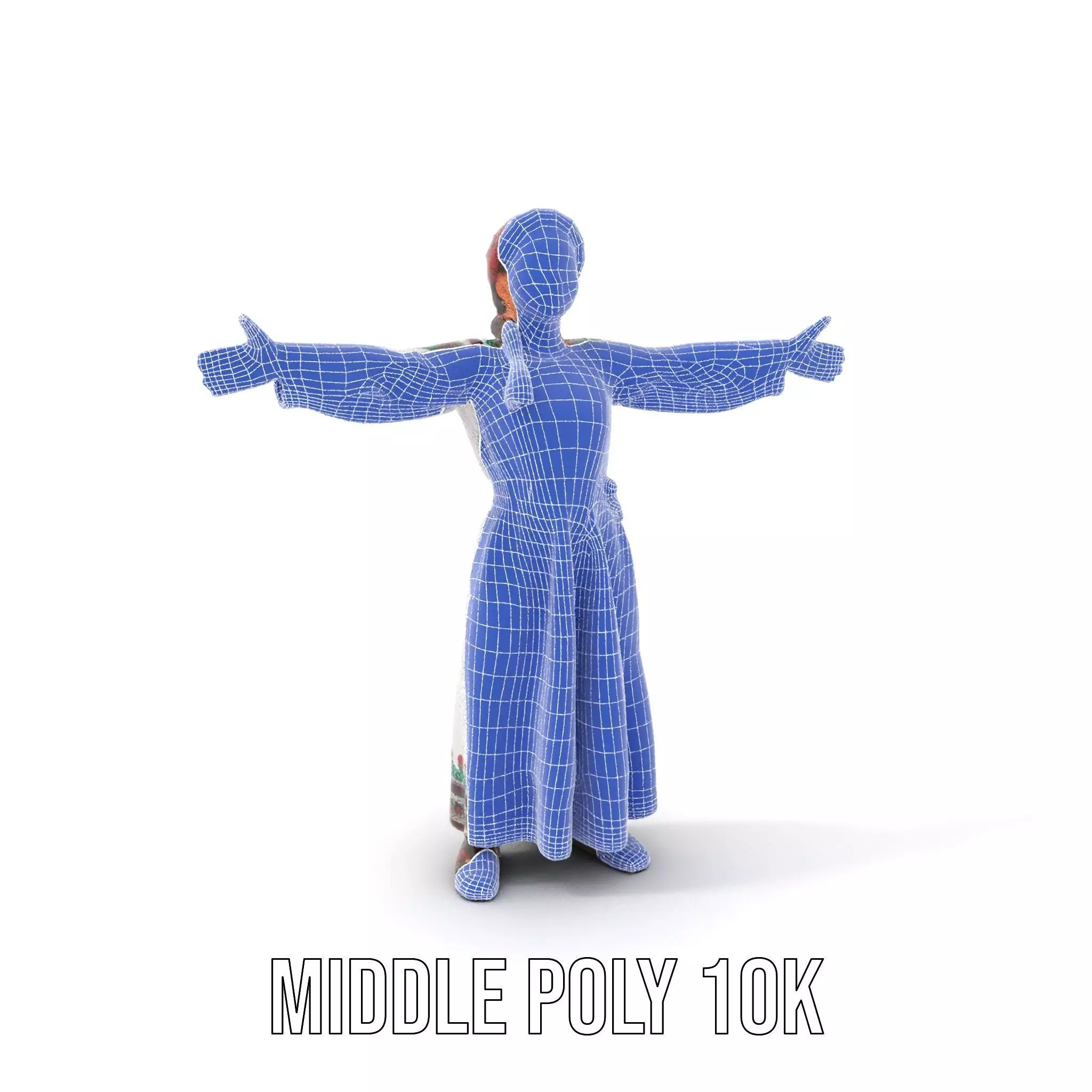 Traditional Embroidered Dress model pack Low-poly 3D model_18