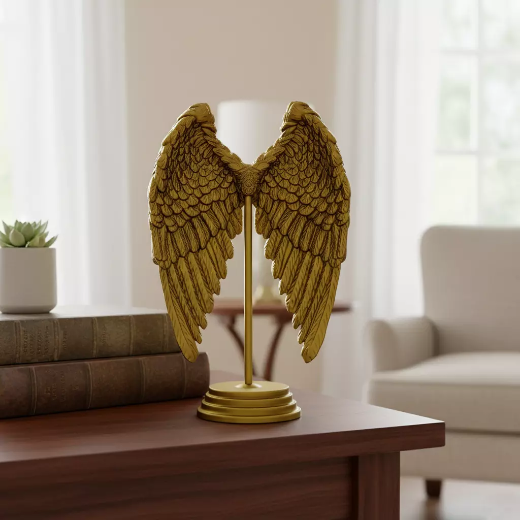 Decorative sculpture of Angel Wings 3D print model_0