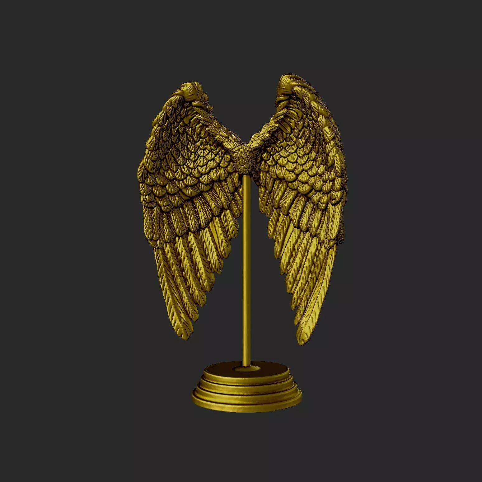 Decorative sculpture of Angel Wings 3D print model_1