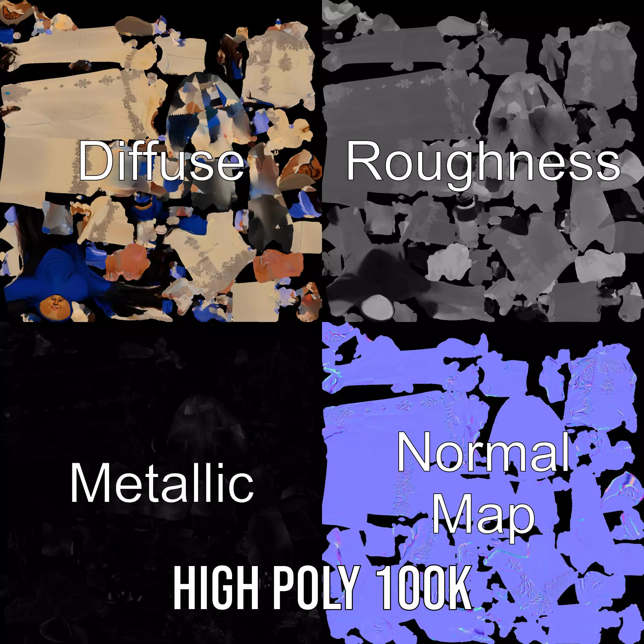 Elegant Beige Dress model pack Low-poly 3D model_3