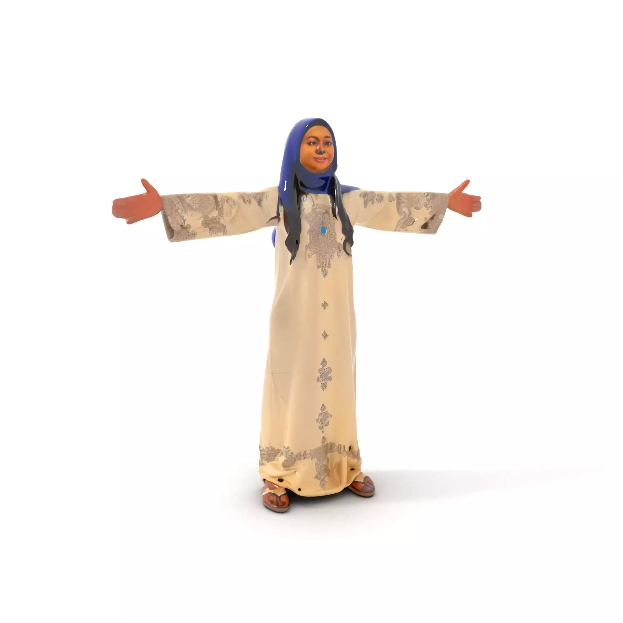 Elegant Beige Dress model pack Low-poly 3D model_0