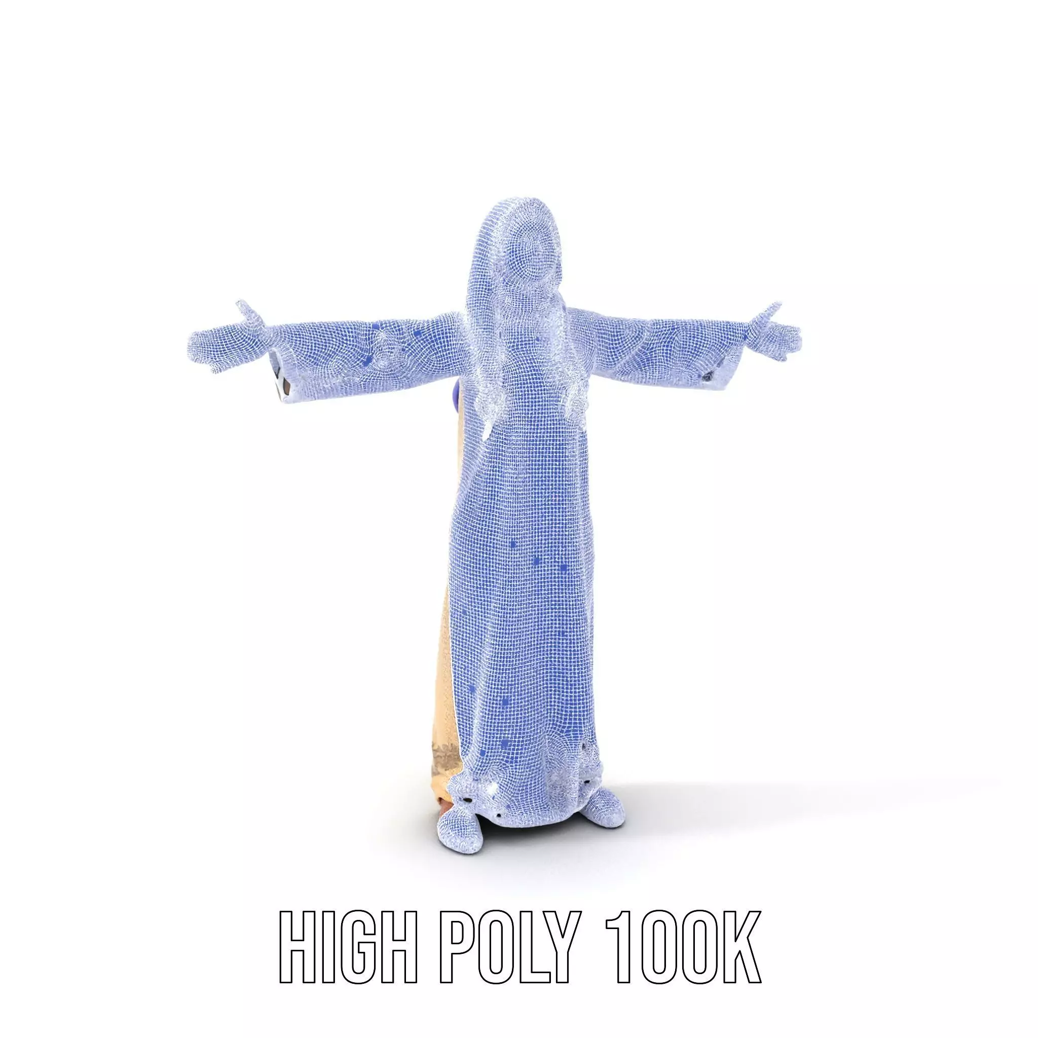 Elegant Beige Dress model pack Low-poly 3D model_4