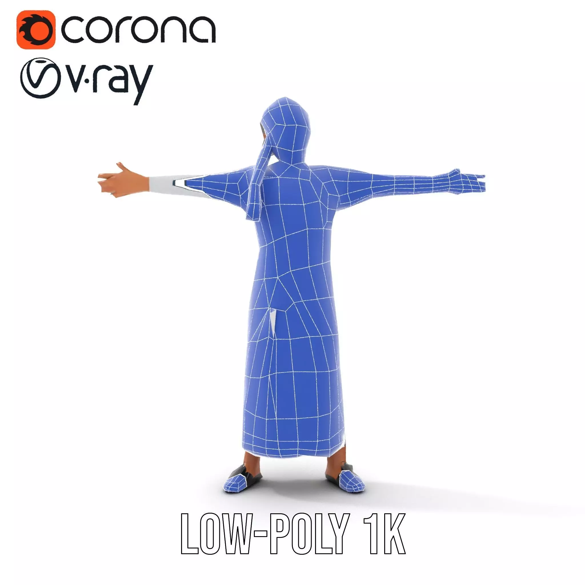 Traditional Embroidered Dress model pack Low-poly 3D model_28