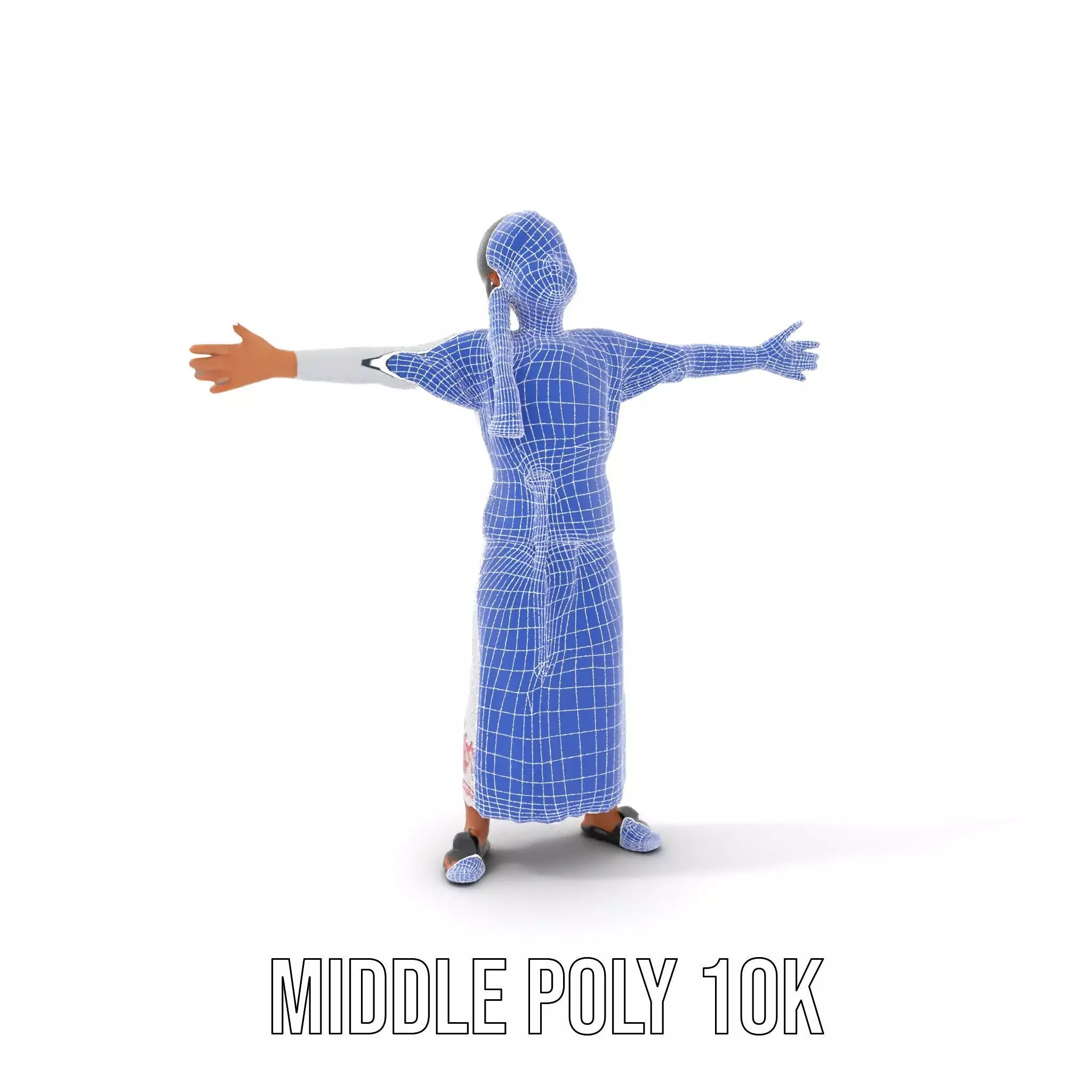 Traditional Embroidered Dress model pack Low-poly 3D model_5