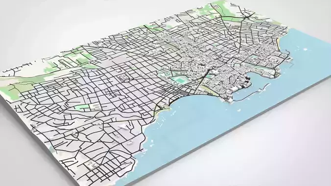 Cityscape La Canea Crete Greece 3D model 5