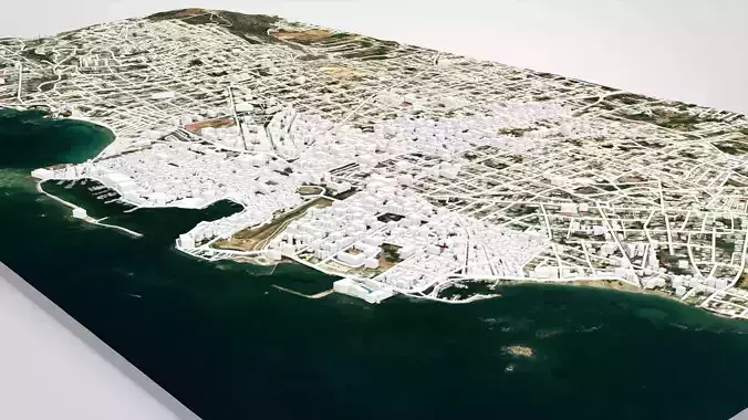 Cityscape La Canea Crete Greece 3D model 4