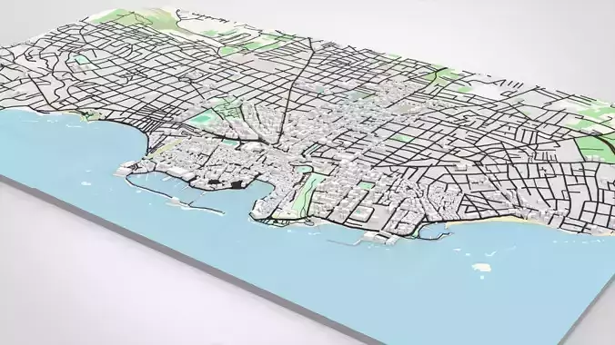 Cityscape La Canea Crete Greece 3D model