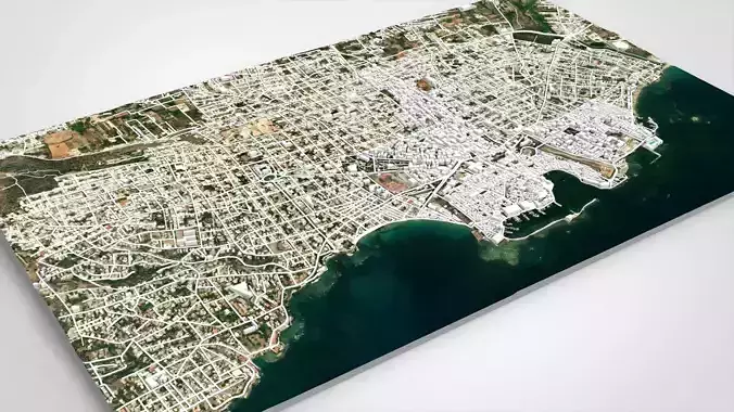 Cityscape La Canea Crete Greece 3D model 2