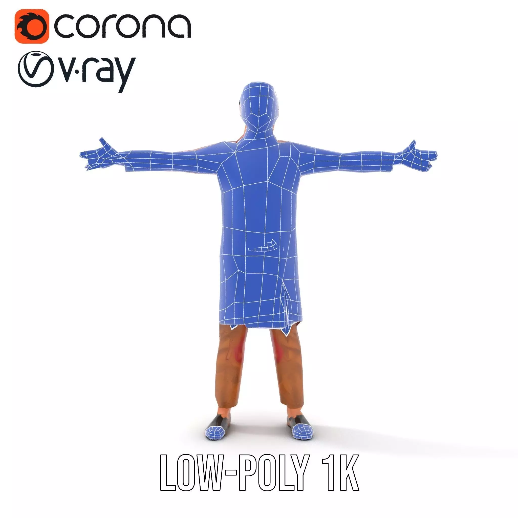 Intricate Batik Outfit model pack Low-poly 3D model_18